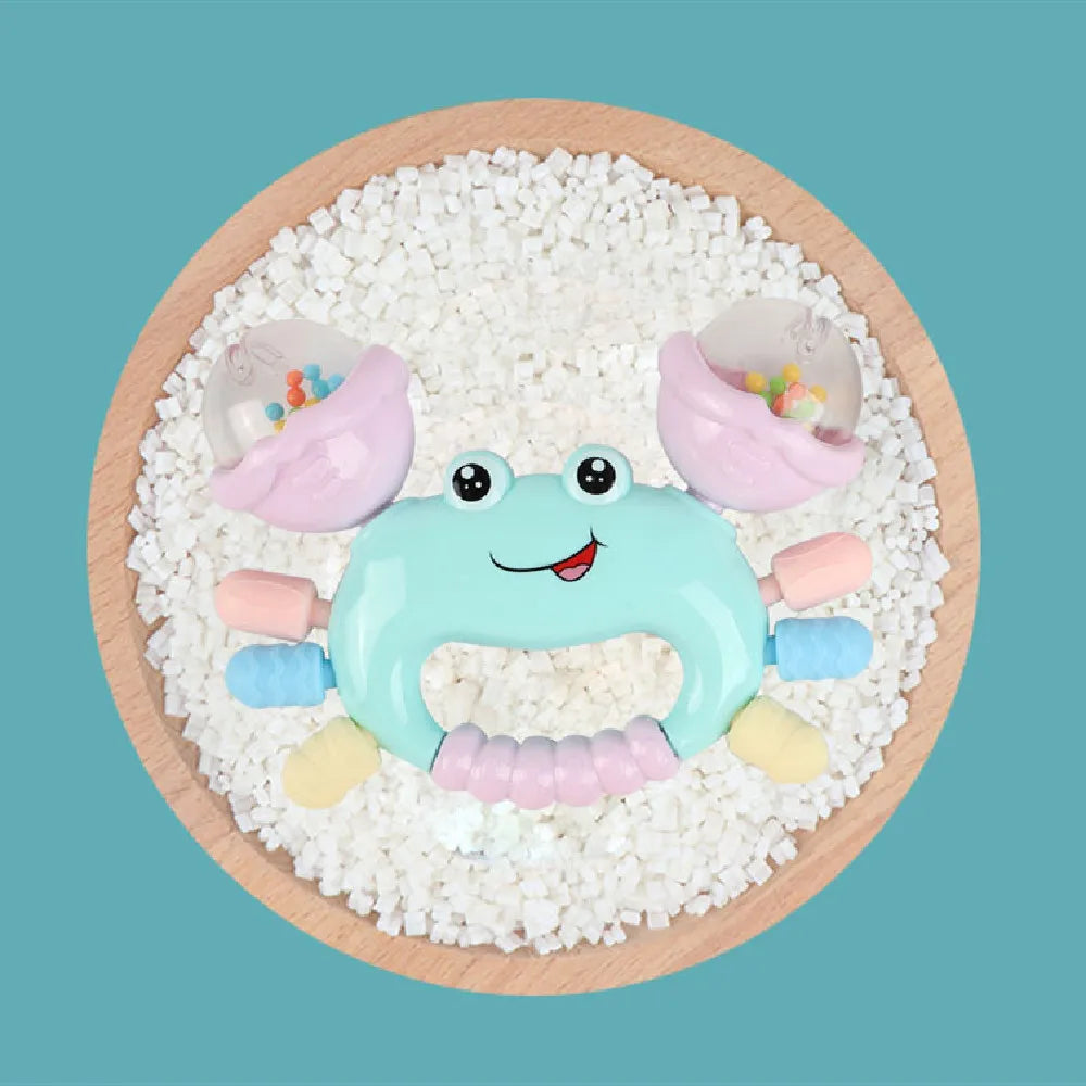 Baby Crab Rattle Toy – Early Development Teether for Newborns