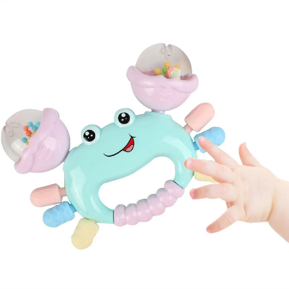 Baby Crab Rattle Toy – Early Development Teether for Newborns