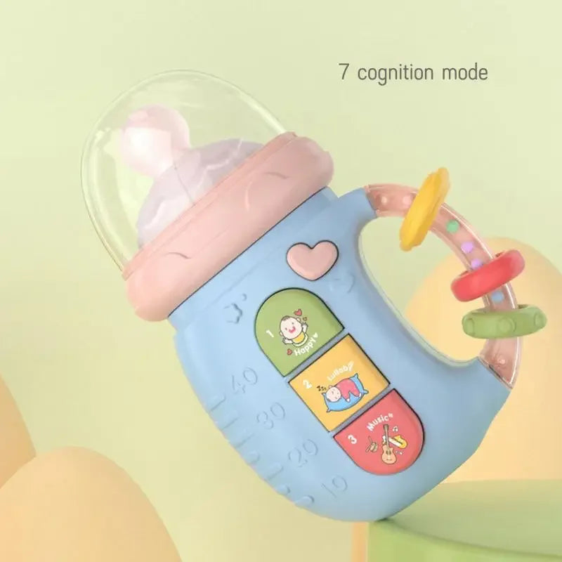 Musical Baby Bottle Rattle with Lights & Teething Pacifier