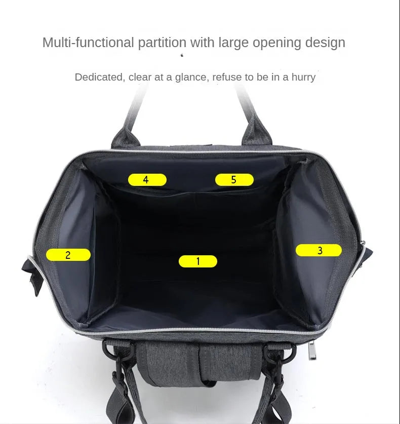 Luxe Aura Mommy Backpack – Large Baby Organiser Diaper Bag for Everyday Use