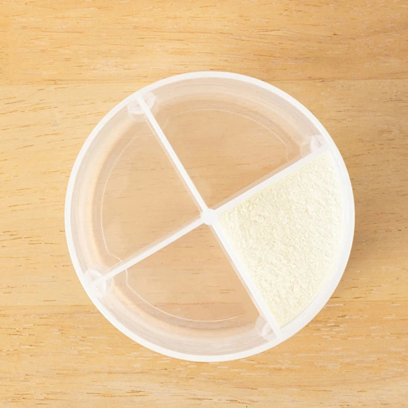 4-Compartment Baby Milk Powder & Snack Storage Box – Smart, Safe, and Portable