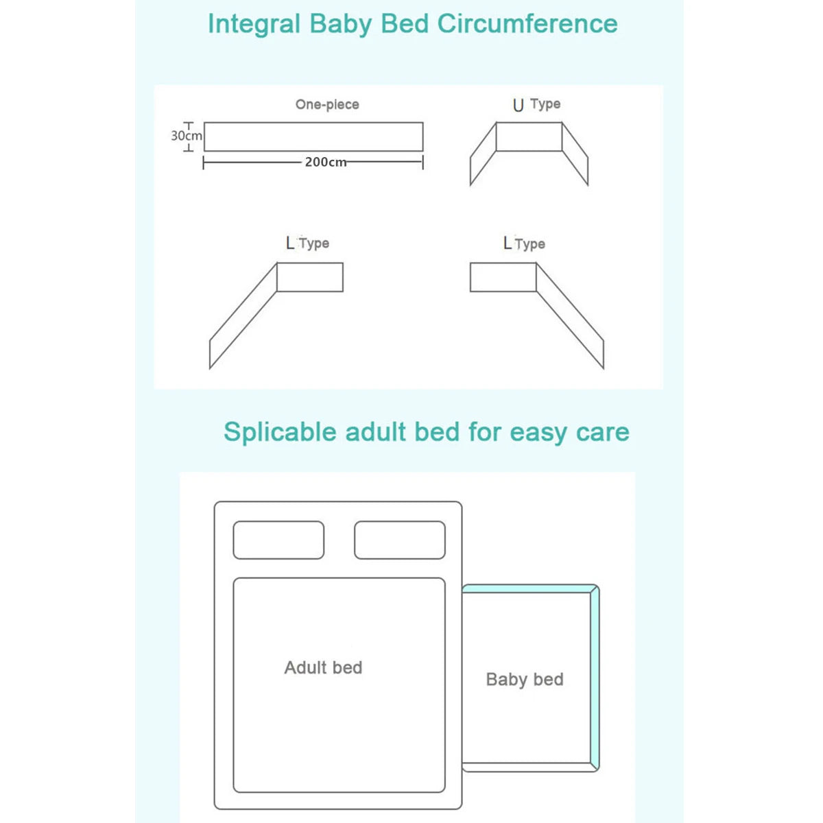 Baby Crib Bumper – Soft Cotton Comfort for Peaceful Sleep