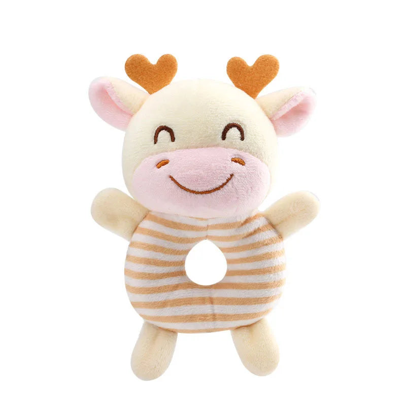 Plush Baby Rattle Toy – Soft Animal Hand Ring for Newborns