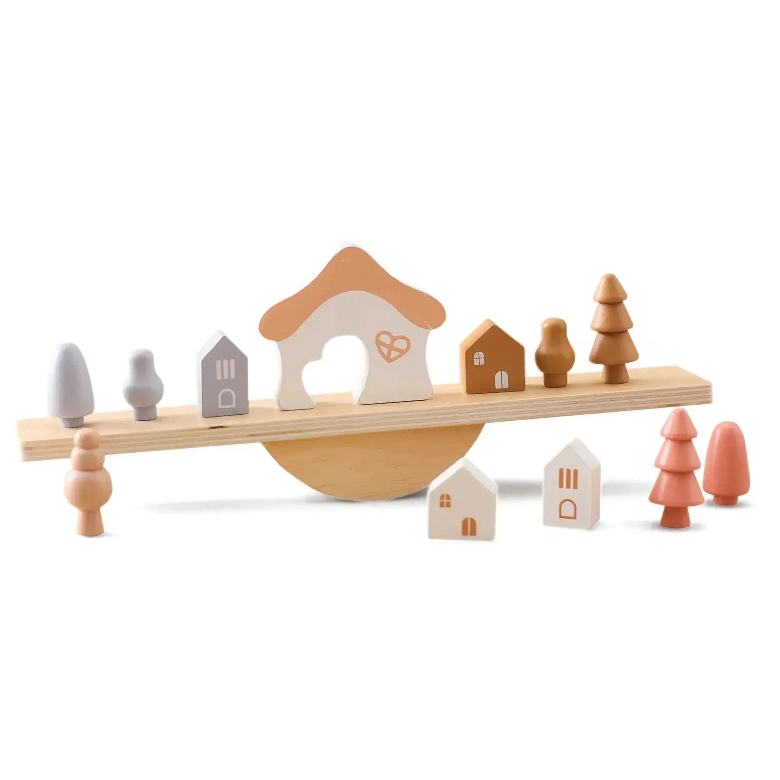 Wooden Baby Animal Balance Board Threading Toys Wooden Seesaw Stacking Toys Blocks Board Games Montessori Educational Baby Gifts Luxe Aura Elegant
