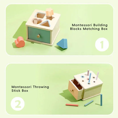 Montessori Wooden Shape Sorting Box – Learn, Play & Grow Naturally Luxe Aura Elegant