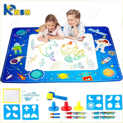 Magic Water Drawing Mat 100x80CM – Reusable Doodle & Colouring Toy