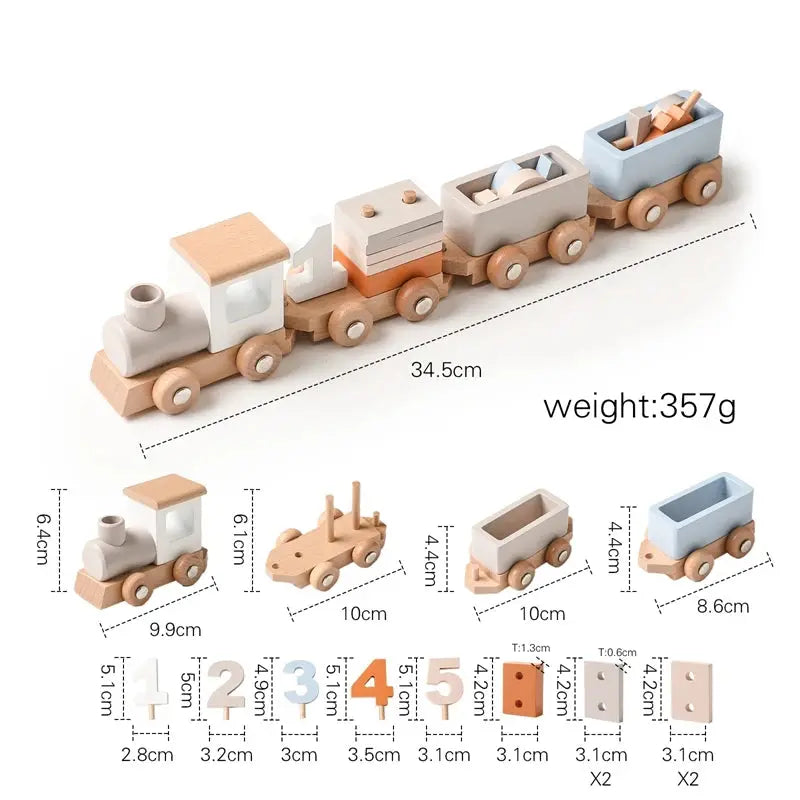 Montessori Toys Wooden Train Birthday Toy Baby Educational Toys Wooden Trolley Baby Learning Toys Number Of Wood Baby Toys Gifts Luxe Aura Elegant
