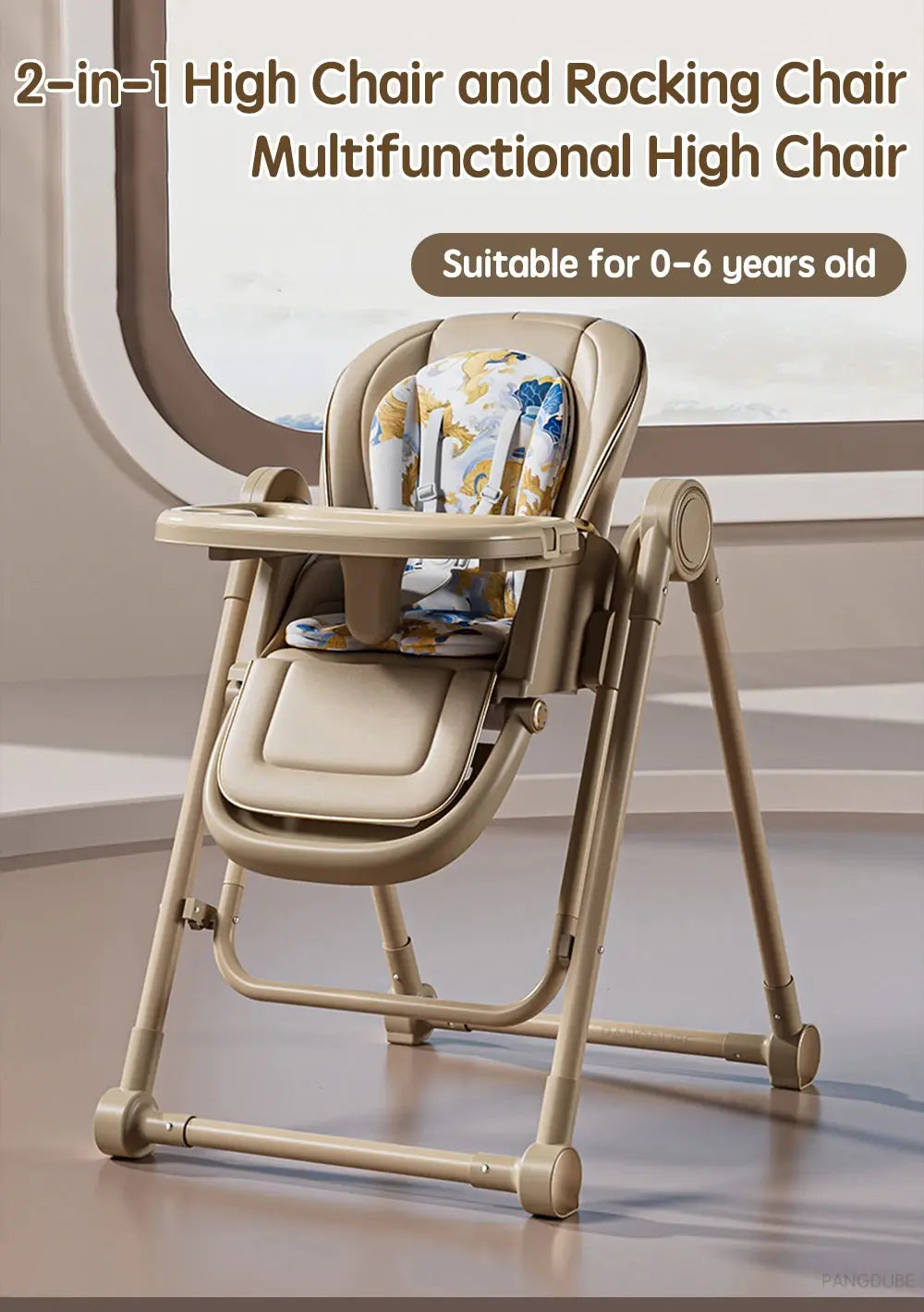 Luxe Aura 2-in-1 Convertible Baby High Chair & Rocker Luxe Aura Elegant