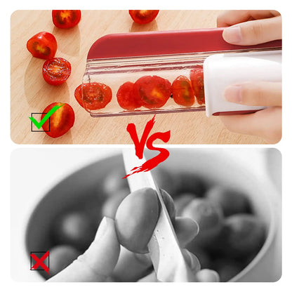 Multi-Function Tomato and Grape Cutter for Fruit and Salad Prep