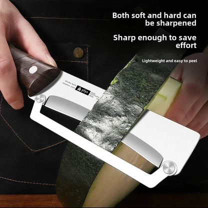 Stainless Steel Fruit & Vegetable Peeler with Wooden Handle