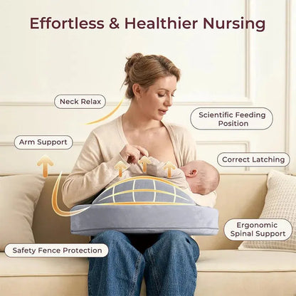 Luxe Aura Ergonomic Memory Foam Nursing Pillow – Premium Comfort for Modern Motherhood Luxe Aura Elegant