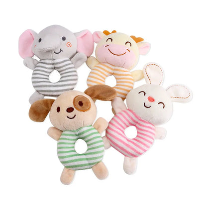 Plush Baby Rattle Toy – Soft Animal Hand Ring for Newborns