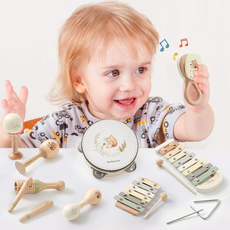 Classic Montessori Wooden Music Toy – Baby Xylophone Educational Set