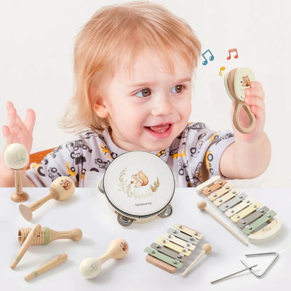 Classic Montessori Wooden Music Toy – Baby Xylophone Educational Set