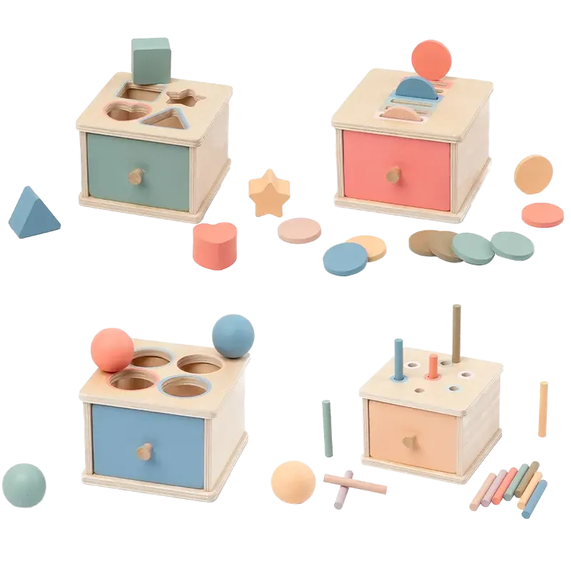 Montessori Wooden Shape Sorting Box – Learn, Play & Grow Naturally Luxe Aura Elegant