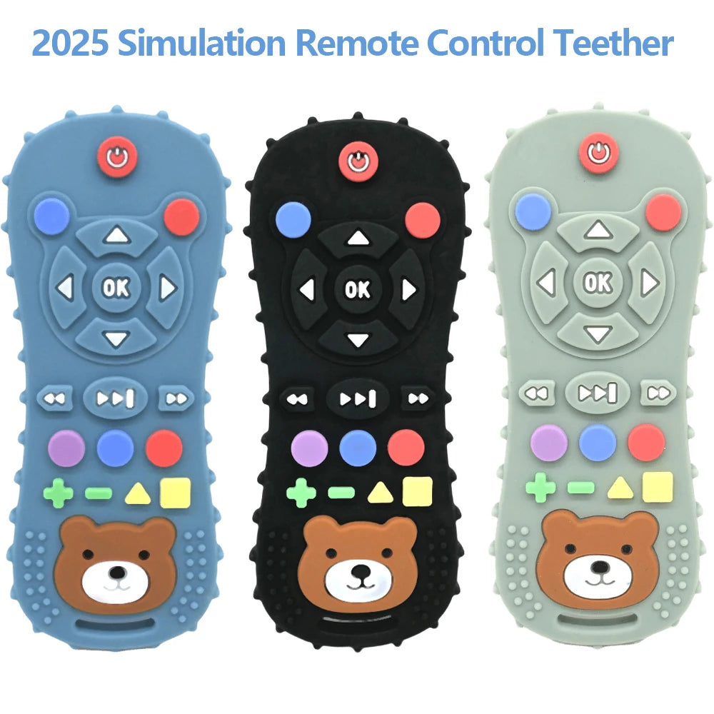 Luxe Aura Remote Control Silicone Teether – Safe, Fun & amp; Comforting for Little Explorers