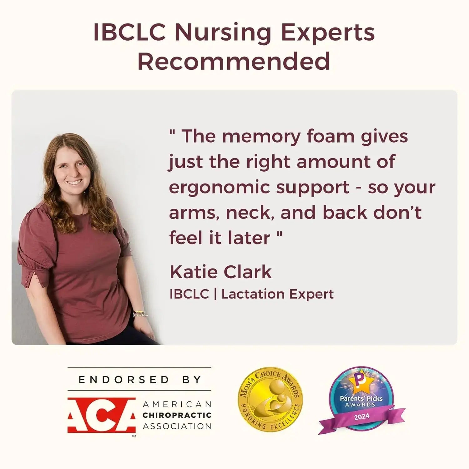 Luxe Aura Ergonomic Memory Foam Nursing Pillow – Premium Comfort for Modern Motherhood Luxe Aura Elegant