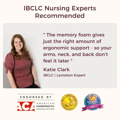 Luxe Aura Ergonomic Memory Foam Nursing Pillow – Premium Comfort for Modern Motherhood Luxe Aura Elegant