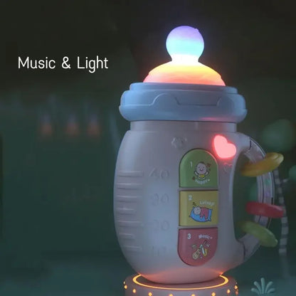 Musical Baby Bottle Rattle with Lights & Teething Pacifier
