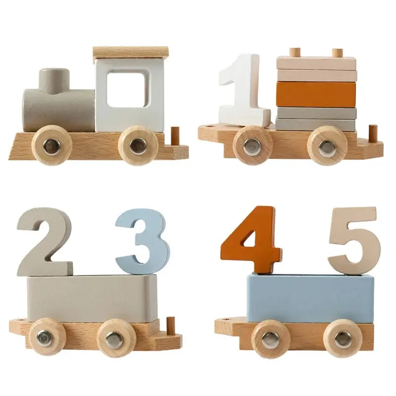 Montessori Toys Wooden Train Birthday Toy Baby Educational Toys Wooden Trolley Baby Learning Toys Number Of Wood Baby Toys Gifts Luxe Aura Elegant