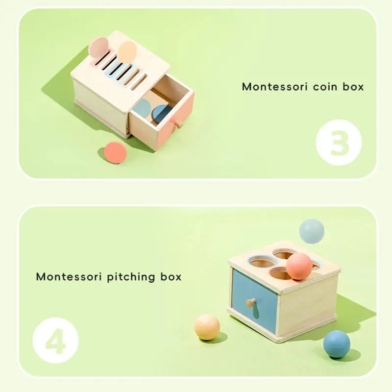 Montessori Wooden Shape Sorting Box – Learn, Play & Grow Naturally Luxe Aura Elegant