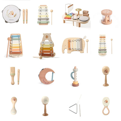 Classic Montessori Wooden Music Toy – Baby Xylophone Educational Set