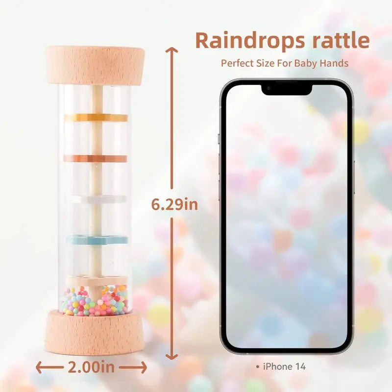 Luxe Aura Montessori Rainbow Rain Stick – Colourful Wooden Sensory Toy for Early Learning Luxe Aura Elegant