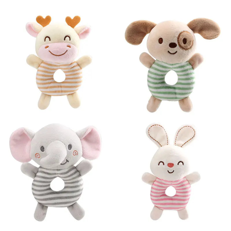 Plush Baby Rattle Toy – Soft Animal Hand Ring for Newborns