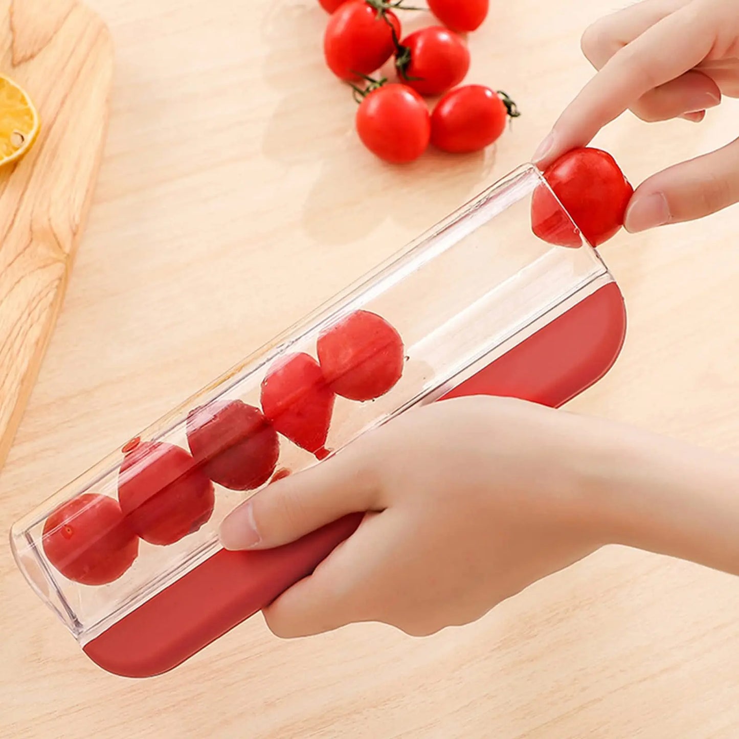 Multi-Function Tomato and Grape Cutter for Fruit and Salad Prep