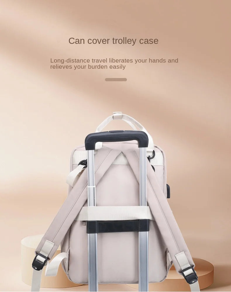 Luxe Aura USB Maternity Backpack – Smart, Stylish & Made for Modern Motherhood