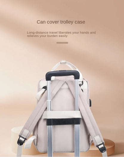 Luxe Aura USB Maternity Backpack – Smart, Stylish & Made for Modern Motherhood