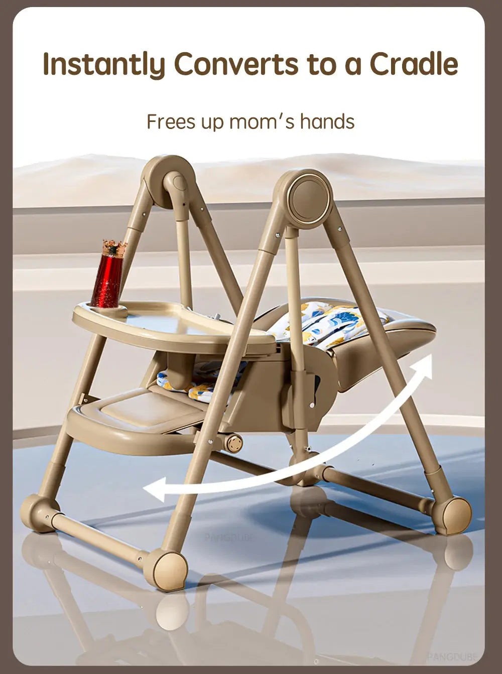 Luxe Aura 2-in-1 Convertible Baby High Chair & Rocker Luxe Aura Elegant