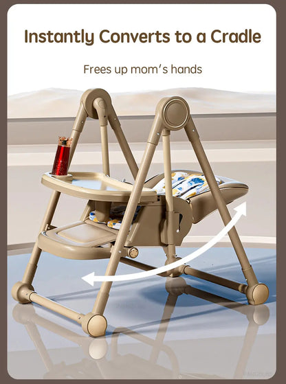 Luxe Aura 2-in-1 Convertible Baby High Chair & Rocker Luxe Aura Elegant