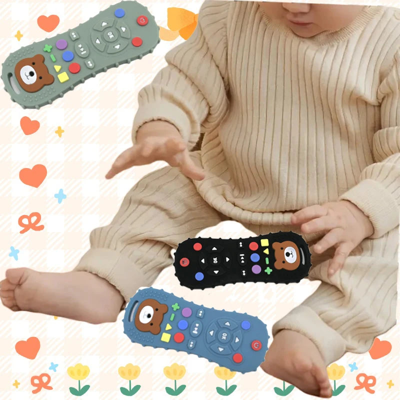 Luxe Aura Remote Control Silicone Teether – Safe, Fun & amp; Comforting for Little Explorers