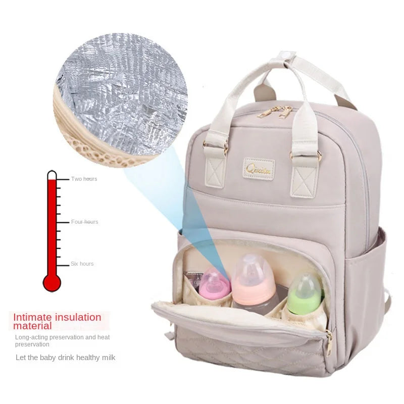 Luxe Aura USB Maternity Backpack – Smart, Stylish & Made for Modern Motherhood
