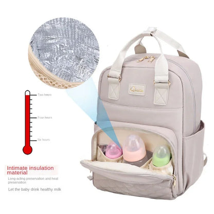 Luxe Aura USB Maternity Backpack – Smart, Stylish & Made for Modern Motherhood