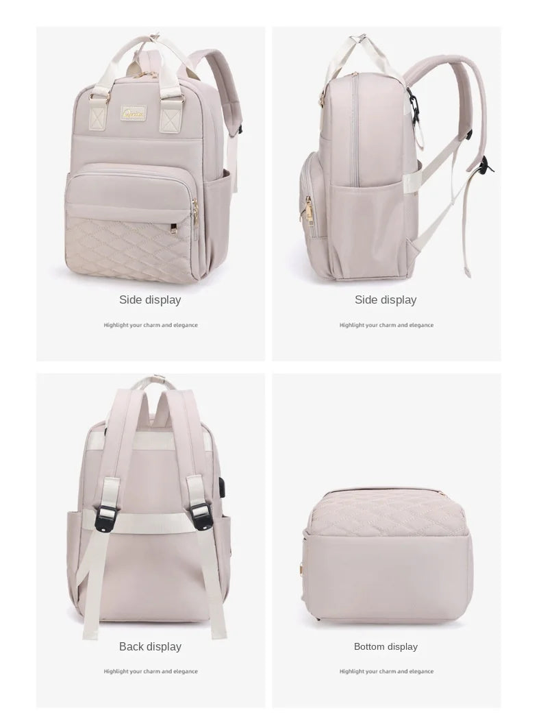 Luxe Aura USB Maternity Backpack – Smart, Stylish & Made for Modern Motherhood