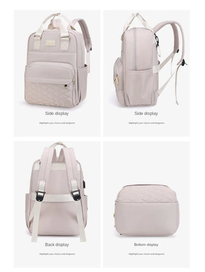 Luxe Aura USB Maternity Backpack – Smart, Stylish & Made for Modern Motherhood