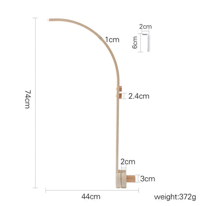 Wooden Baby Crib Mobile with Musical Teddy Bear Dolls