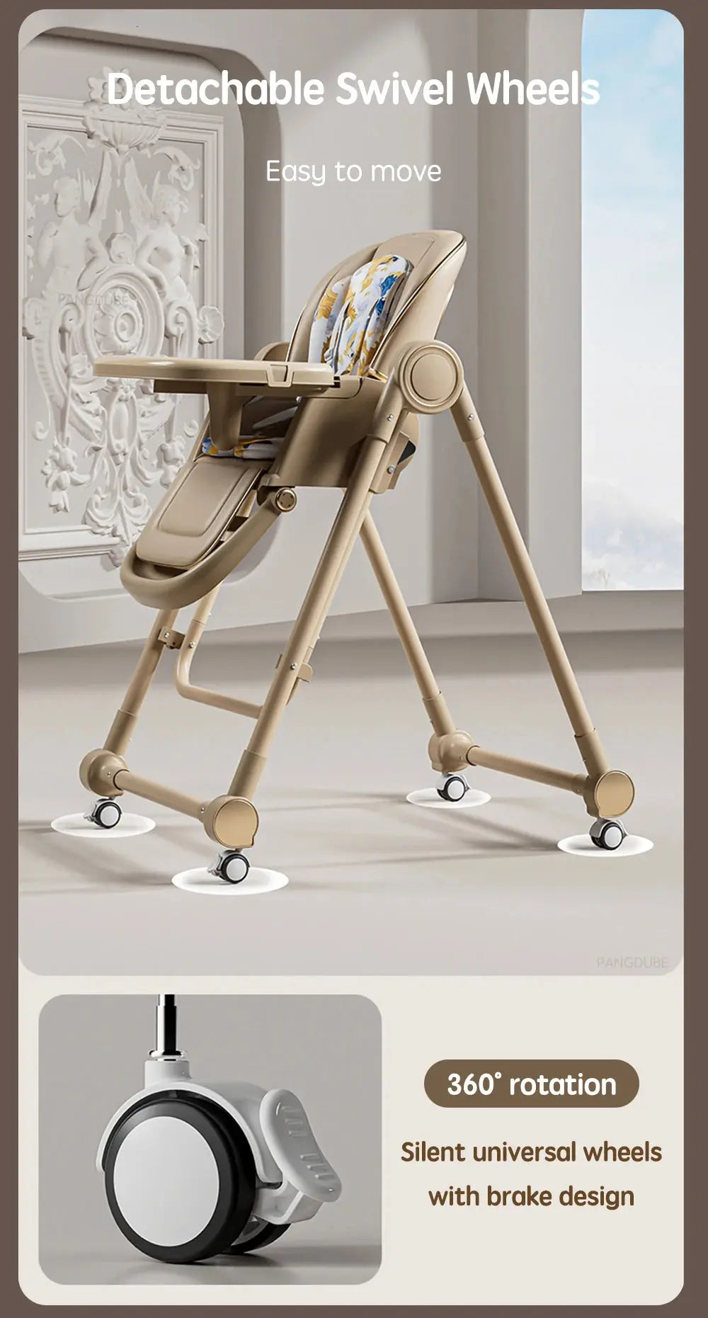 Luxe Aura 2-in-1 Convertible Baby High Chair & Rocker Luxe Aura Elegant