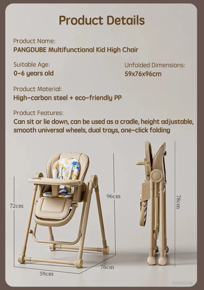 Luxe Aura 2-in-1 Convertible Baby High Chair & Rocker Luxe Aura Elegant