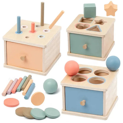Montessori Wooden Shape Sorting Box – Learn, Play & Grow Naturally Luxe Aura Elegant