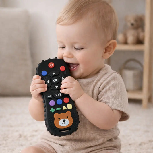 Luxe Aura Remote Control Silicone Teether – Safe, Fun & Comforting for Little Explorers