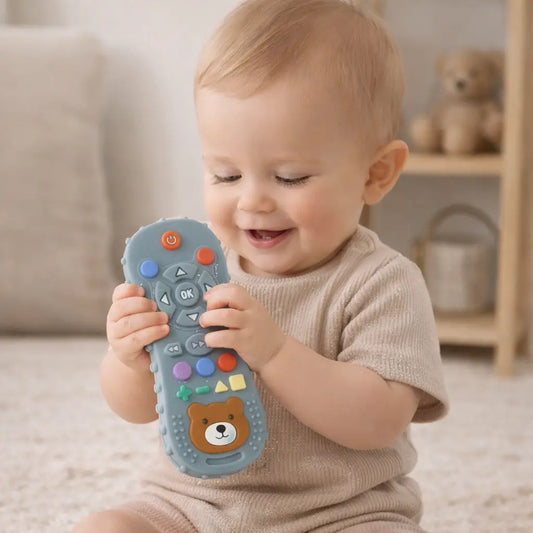 Luxe Aura Remote Control Silicone Teether – Safe, Fun & Comforting for Little Explorers