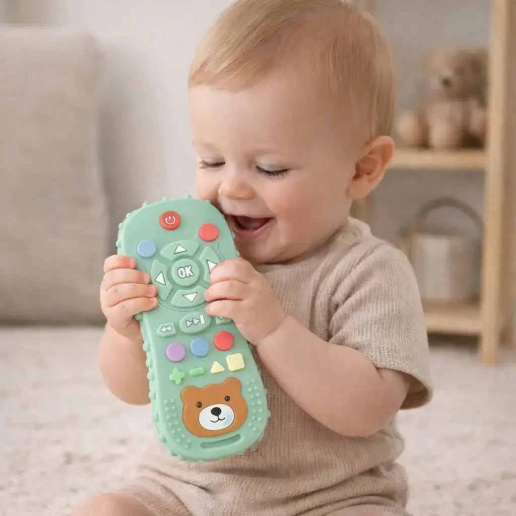 Luxe Aura Remote Control Silicone Teether – Safe, Fun & Comforting for Little Explorers Luxe Aura Elegant